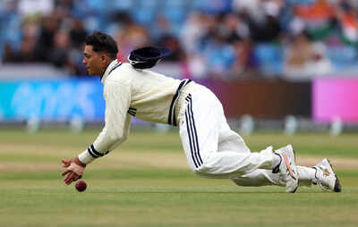 Yashasvi Jaiswal in action during the Test match
